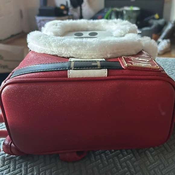 NWT Disney Mickey Mouse Santa Christmas Mini Backpack and Matching Wallet - Picture 4 of 11